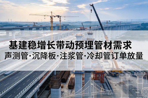 清河基建稳增长带动预埋监测管材需求，声测管、沉降板、注浆管订单持续放量